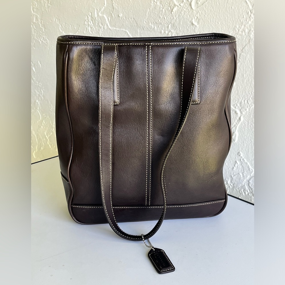 ♦️HOST PICK♦️VINTAGE COACH 7776 DEEP BROWN GLOVE LEATHER SATCHEL SHOULDE…